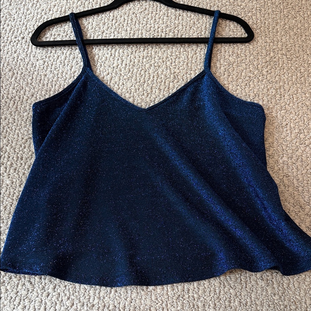 Urban Outfitters Navy Sparkle Cami Tank